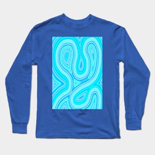 Blue purple twists with dots Long Sleeve T-Shirt